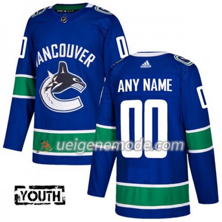 Kinder Eishockey Vancouver Canucks Custom Adidas 2017-2018 Blau Authentic